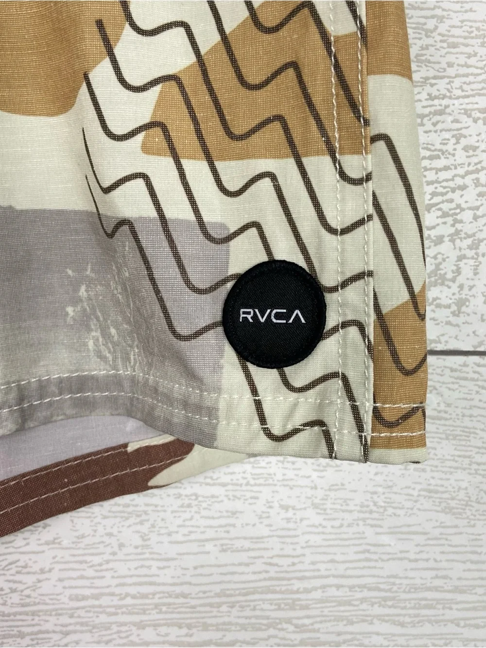 RVCA Atlas Printed Boardshort Swim Shorts Medium Unlined Beach Sun Desert Geo